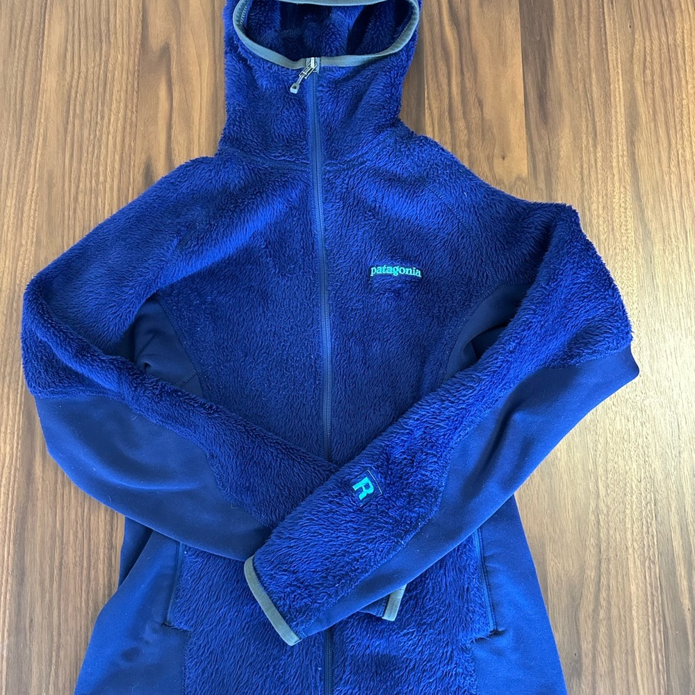 Patagonia Indigo Purple-ish Blue R3 Regulator Polartec Fleece Jacket w Hood, Sm
